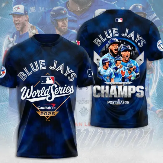 Discover Toronto Blue Jay 2025 American League Champions 3D T-Shirt