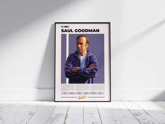 Saul Goodman Poster | Breaking Bad Poster | Better Call Saul Poster | Bob Odenkirk | Character Poster