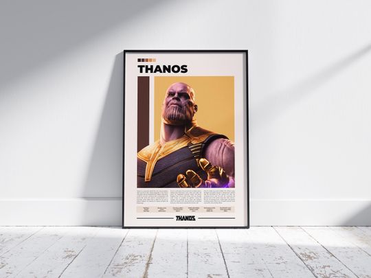 Discover Thanos Poster | Marvel Poster | Avengers Villain | Character Poster | Movie Poster