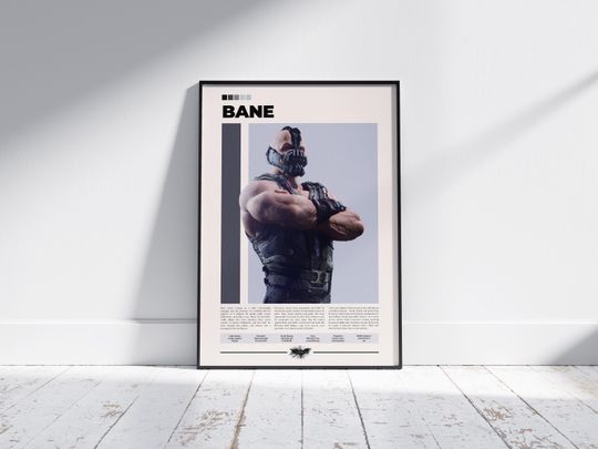 Bane Poster | The Dark Knight Rises Poster | Tom Hardyy | Movie Poster