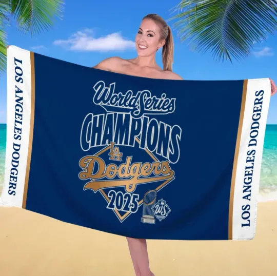 Discover Los Angeles Dodger World Series 2025 Rectangle Beach Towel For Fans