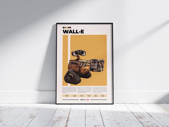 Discover WALL-E Poster | Pixar Movie Poster | Disney Poster | Cute Robot Poster | Animated Movie Wall Art
