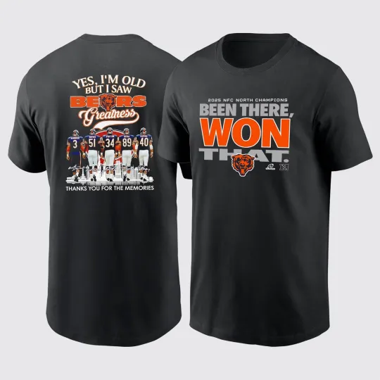 Discover Chicago Bears Yes I'm Old But I Saw Greatness Signatures T-Shirt