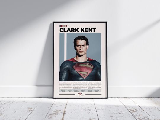 Clark Kent Poster | Superman Poster | DC Comics Poster | Character Poster | Movie Poster
