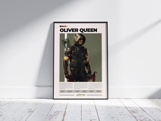 Discover Oliver Queen Poster | Arrow Poster | Stephen Amell | Character Poster | Tv Show Poster
