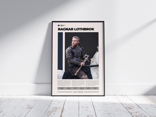 Discover Ragnar Lothbrok Poster | Vikings Poster | Travis Fimmel | Character Poster | Tv Show Poster