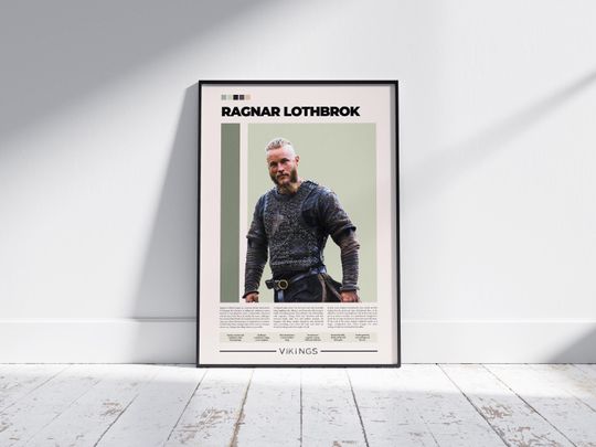 Discover Ragnar Lothbrok Poster | Vikings Poster | Travis Fimmel | Character Poster | Tv Show Poster