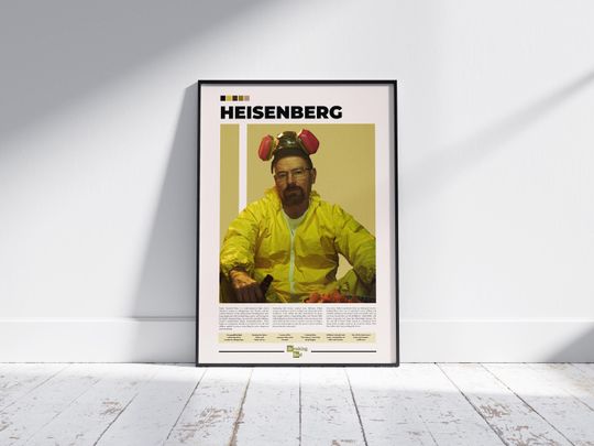 Heisenberg Poster | Breaking Bad Poster | Bryan Cranston | Character Poster | Movie Poster