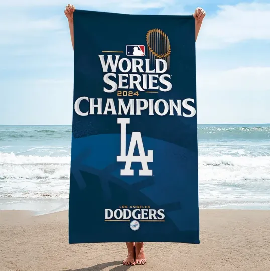 Discover Dodgers World Series 2025 Rectangle Beach Towel