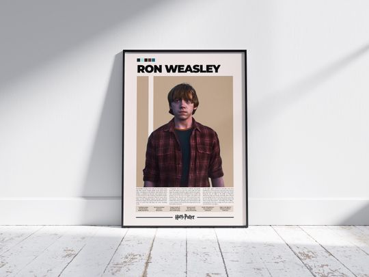 Ron Weasley Poster | Harry Potter Character Poster | Rupert Grint | Vertical Matte Movie Poster