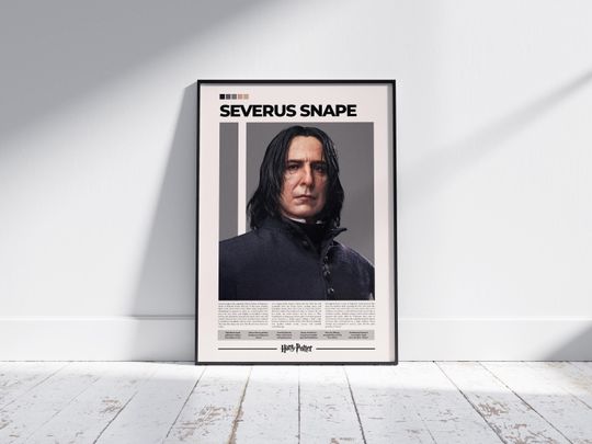 Severus Snape Poster Harry Potter Movie Poster Character Poster Premium Matte Vertical