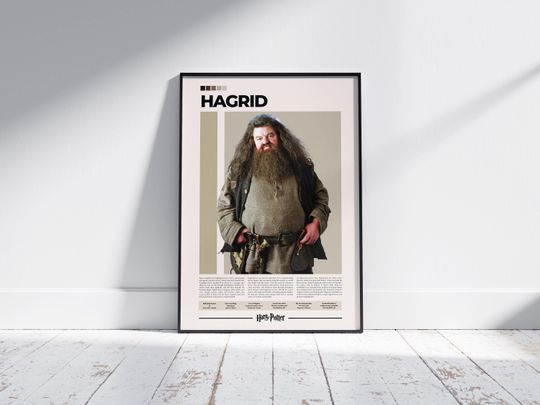 Hagrid Poster | Harry Potter Character Poster | Robbie Coltrane Movie Poster | Premium Matte Vertical Poster