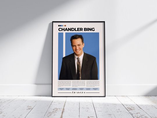 Discover Chandler Bing Poster | Friends Poster | Matthew Perry | Character Poster | Movie Poster