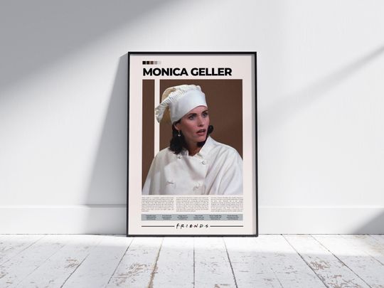Discover Monica Geller Poster | Friends Character Poster | Courteney Cox | Vertical Matte Poster