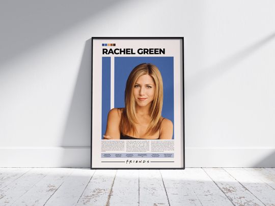 Rachel Green Poster | Friends | Jennifer Aniston Character Poster | Movie Poster