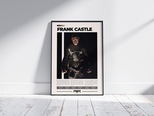 Frank Castle Poster | The Punisher | Marvel Character Poster | Jon Bernthal