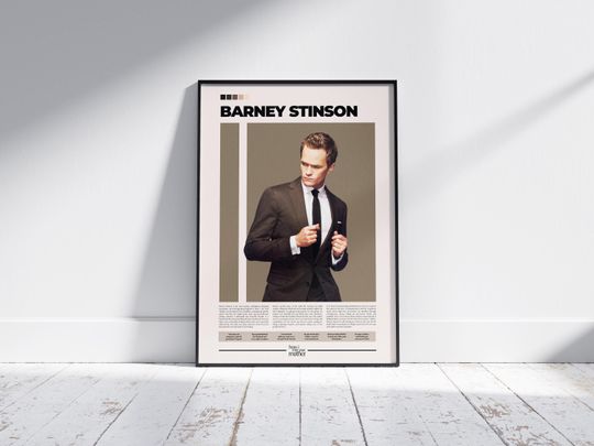 Discover Barney Stinson Poster | How I Met Your Mother Character Poster | Neil Patrick Harris | Premium Matte Vertical Poster