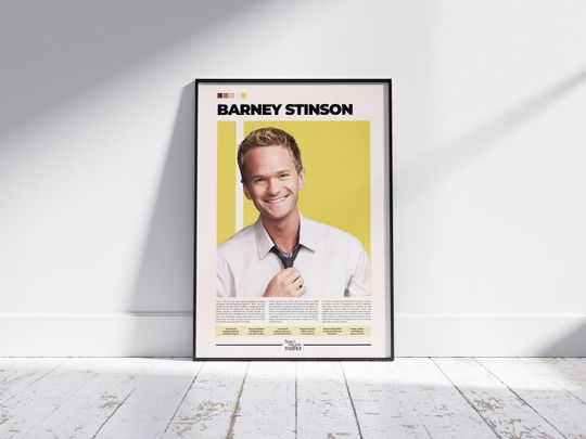 Discover Barney Stinson Poster | How I Met Your Mother Character Poster | Neil Patrick Harris | Vertical Matte Poster