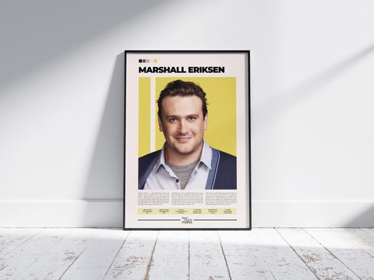 Discover Marshall Eriksen Poster | How I Met Your Mother Character Poster | Jason Segel Vertical Poster