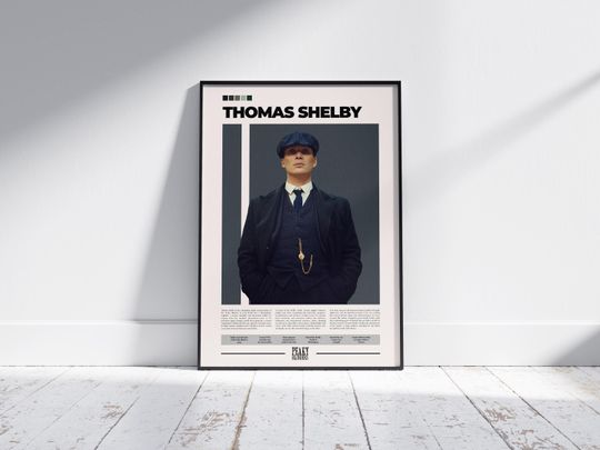 Thomas Shelby Poster | Peaky Blinders Character Poster | Cillian Murphy | Premium Matte Vertical Poster