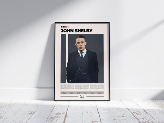 John Shelby Peaky Blinders Vertical Poster Joe Cole Character TV Show Poster