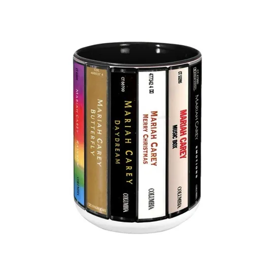 Discover Mariah Carey Albums Cassette Collection Mug