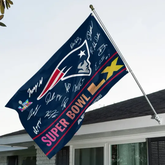 Discover New England Patriot Afc Champions House Flag