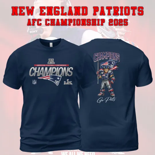 Discover New England Patriots 2026 AFC Champions Go Pats T-Shirt