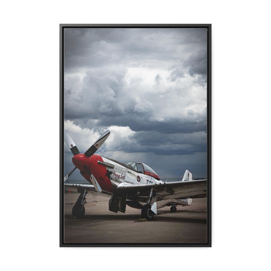 Discover Aviation Photography Canvas Print, Airplane Print, Stang Evil Print, P-51 Mustang, Wall Art, Fine Art Gallery Canvas Wraps, Vertical Frame