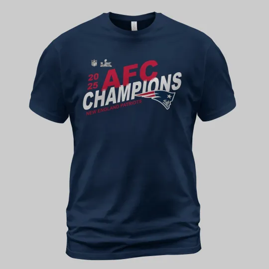 Discover 2025 AFC Conference Champions New England Patriots TShirt - Size S to 5XL