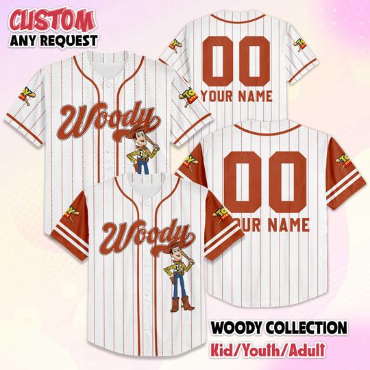 Discover Custom Disney Woody Baseball Jersey, Personalized Toy Story Woody Jersey Shirt, Disney Baseball Jersey Teams Outfit