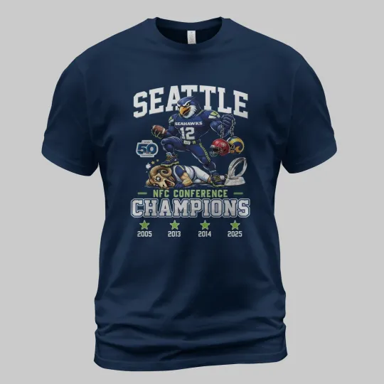 Seattle Seahawks 2025 National Conference Championship T-Shirt