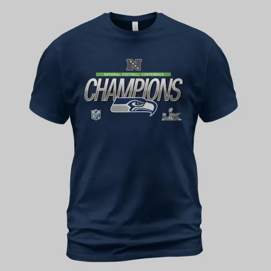 Discover Seattle Seahawks 2025 NFC Conference Championship TShirt - Size S to 5XL
