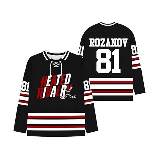 Discover Heated Rivalry Custom Hockey Jersey with Name and Number  Black Red White Fan Jersey for Men and Women Sports Themed Apparel