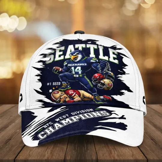 Seattle Seahawks N.F.C West Division Champions Graphic Classic Cap