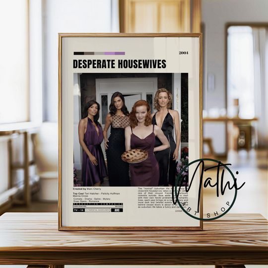 Desperate Housewives TV Series Poster: Minimalist Drama Comedy Show Art