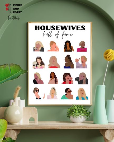 Discover Bravo Housewives Hall of Fame Poster | Bravo Fan Gifts | Printable Housewives Poster