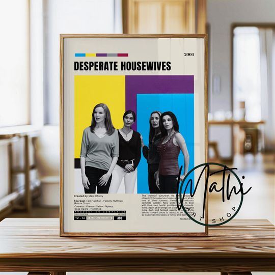 Desperate Housewives TV Series Poster: Minimalist Drama Comedy Show Art