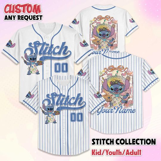 Discover Personalize Stitch Epcot International Festival of the Arts 2026 Baseball Jersey, Disney Lilo and Stitch Shirt, Cartoon Team Outfit