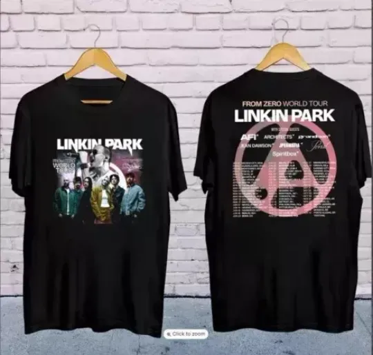 Linkin Park Band Logo T-Shirt 2025 From Zero World Tour Unisex Tee