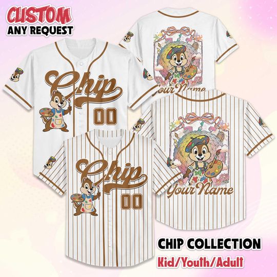 Discover Personalize Chip Epcot International Festival of the Arts 2026 Baseball Jersey, Disney Chip and Dale Jersey, Disneyland Baseball Team Outfit