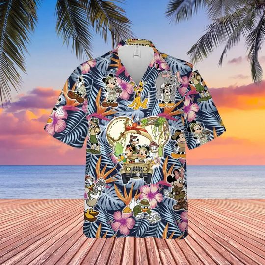 Discover Hawaiian Shirt Mickey Duck Cartoon Summer Beach Aloha Shirt for Friends