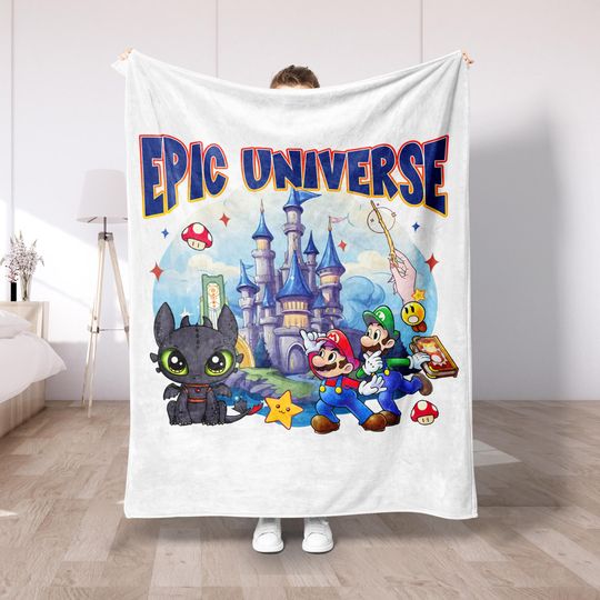 Discover Minnie and Daisy Castle Plush Fleece Blanket, Cute Disney Throw, Cozy Blanket for Kids and Families, Soft Fleece Cartoon Home Gift DS82