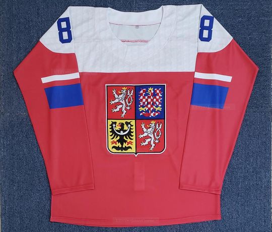 Discover Retro David Pastrk #88 Team Czech Hockey Jersey Sewn;Custom Names;Youth Men Any Size