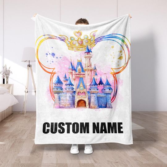 Discover Mickey & Co Retro Plush Fleece Blanket, Vintage Disney Throw, Family Blanket for Adults Kids, Cute Cartoon Home Decor Gift DS78