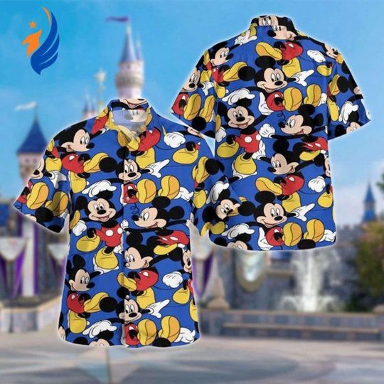 Discover Hawaiian Mickey Mouse Vacation Shirt, Disney Character Summer Aloha Shirt, Beach Hawaiian Shirt for Men
