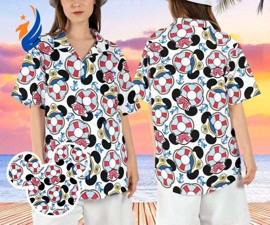 Discover Disneyland Hawaiian Shirt Mickey Minnie Vacation Aloha Shirt Beachwear for Men and Women