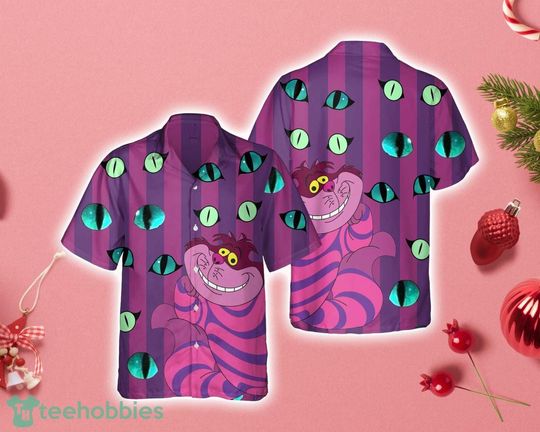 Discover Disney Cheshire Cat Hawaiian Shirt, Summer Beach Vacation Aloha Shirt