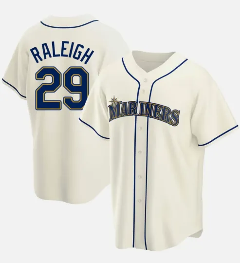 Discover #29 Seattle Cal Raleigh Jersey Baseball Shirt All Size S-5XL BB761
