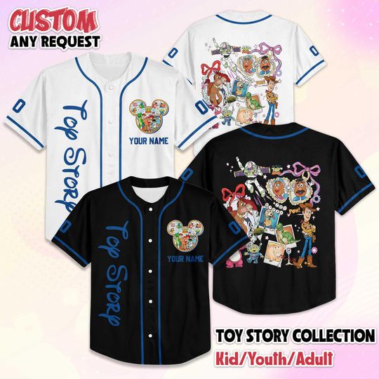 Discover Personalized Toy Story Baseball Jersey, Disney Toy Story Shirt, Disney Baseball Team Outfit, Gift For Fans